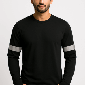 Camiseta Manga Longa Algodão com faixa Refletiva